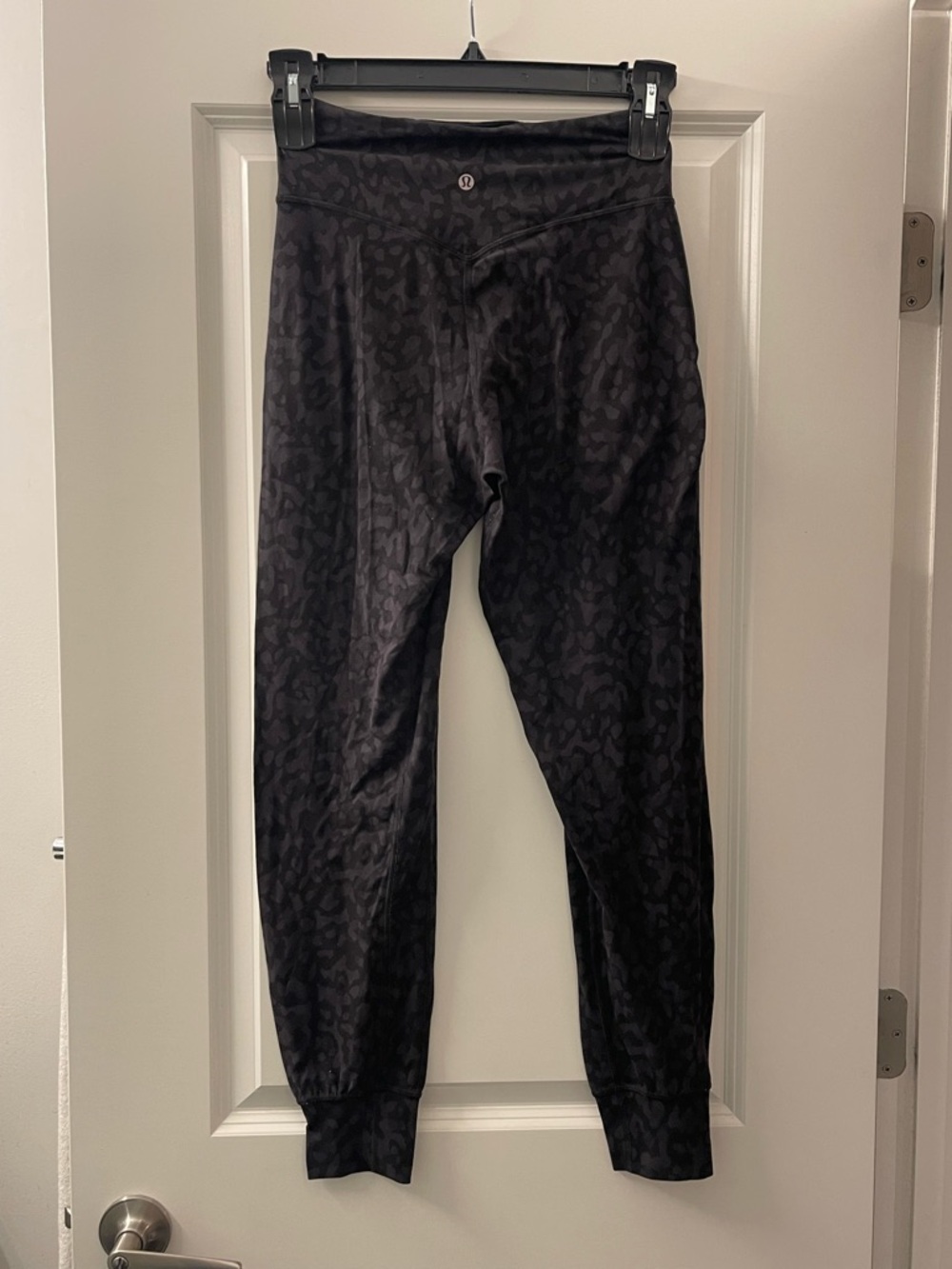 lululemon athletica Black Subtle Leopard-Print Jogger Leggings
